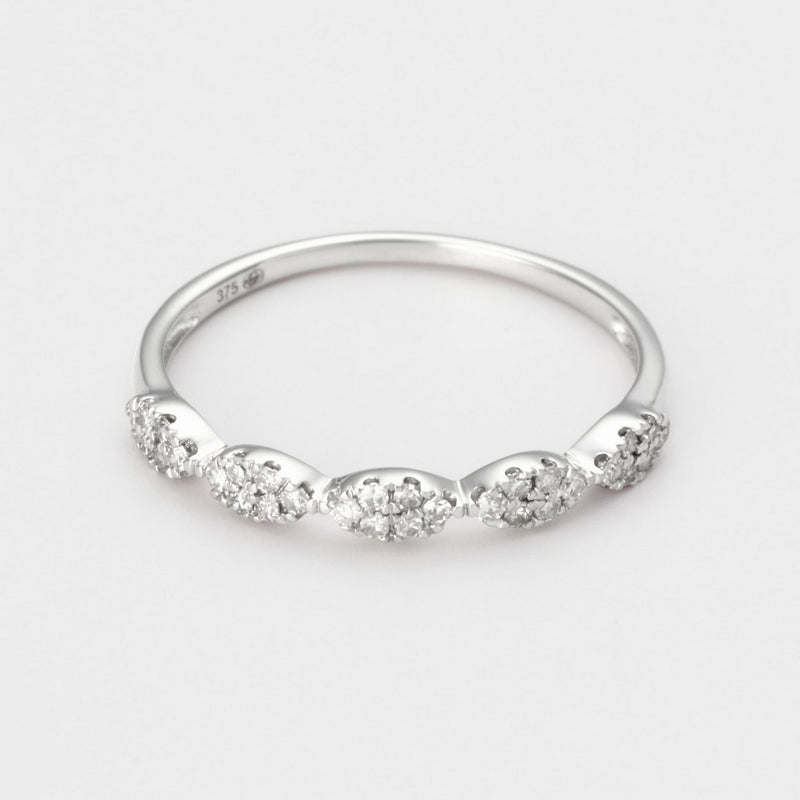 Bague "Infini Précieux" D0,15/30 - Or Blanc 375/1000