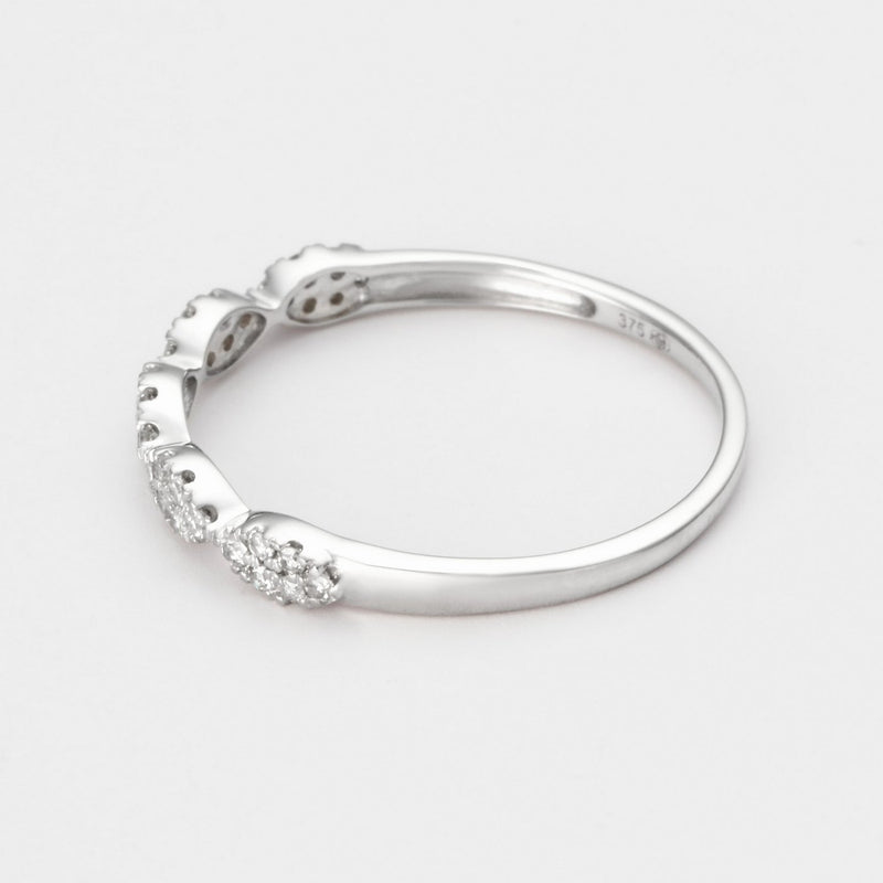 Bague "Infini Précieux" D0,15/30 - Or Blanc 375/1000