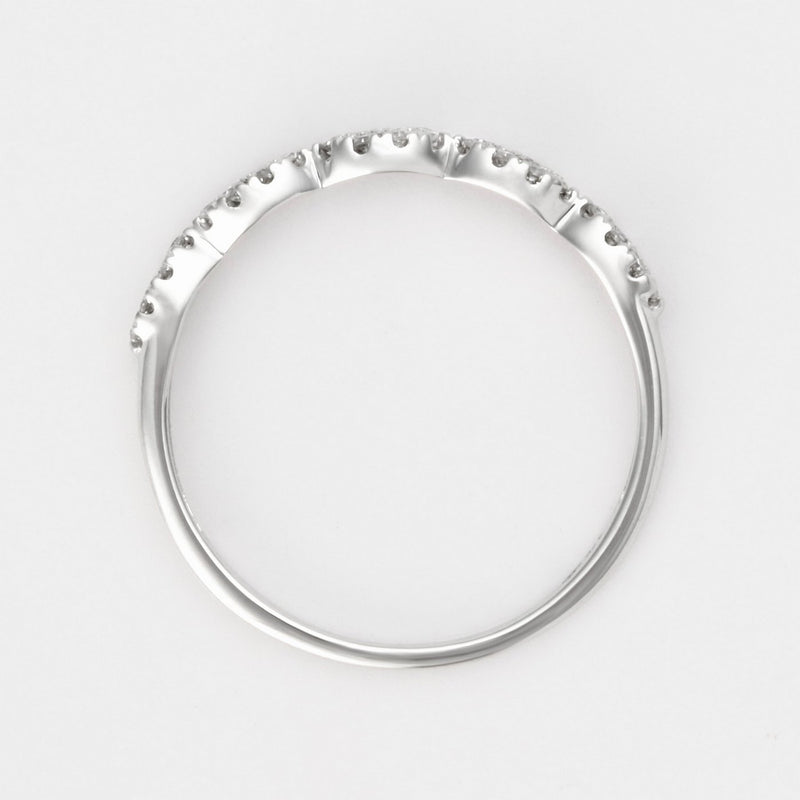 Bague "Infini Précieux" D0,15/30 - Or Blanc 375/1000