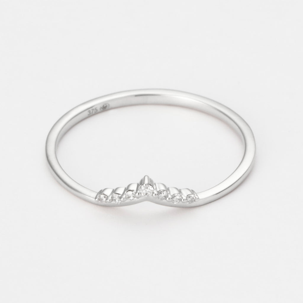 Anillo “Tesoro Opalescente” D0.03/7 – Oro blanco