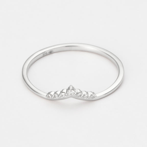 Anillo “Tesoro Opalescente” D0.03/7 – Oro blanco