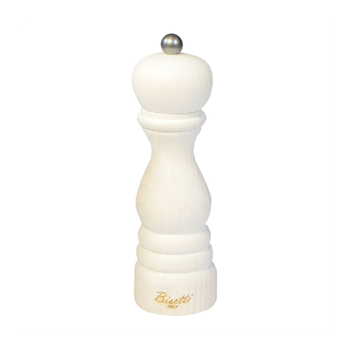 Moulin À Poivre « Shabby » En Sapin - Finition Blanche