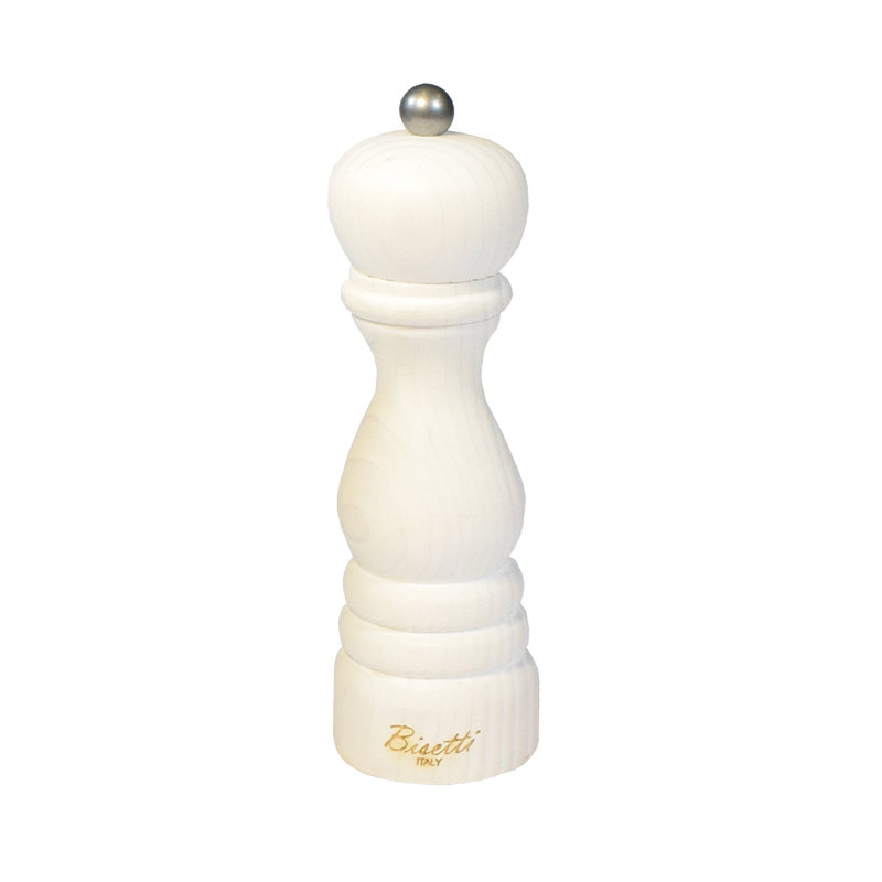 Moulin À Poivre « Shabby » En Sapin - Finition Blanche