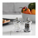 Jeu De Moulin À Sel Et Poivre Acrylique « Elba » 6,5 Cm, Tête Chromée