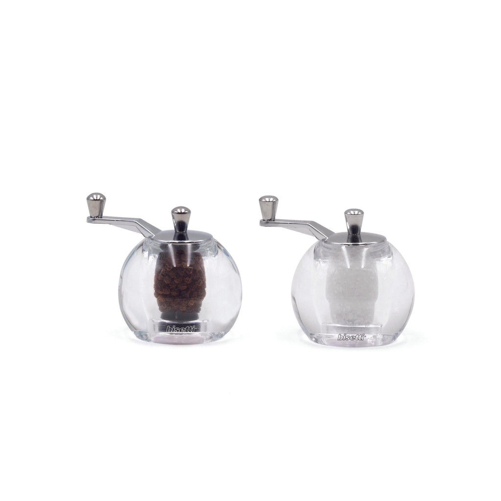 Acrylic Salt and Pepper Mill Set "Pesaro-Urbino" with 9 cm Handle
