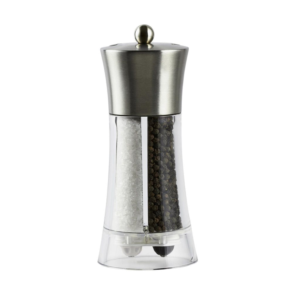 Pepper and Salt Mill - Acrylic and Stainless Steel "Dual Big" 19 cm