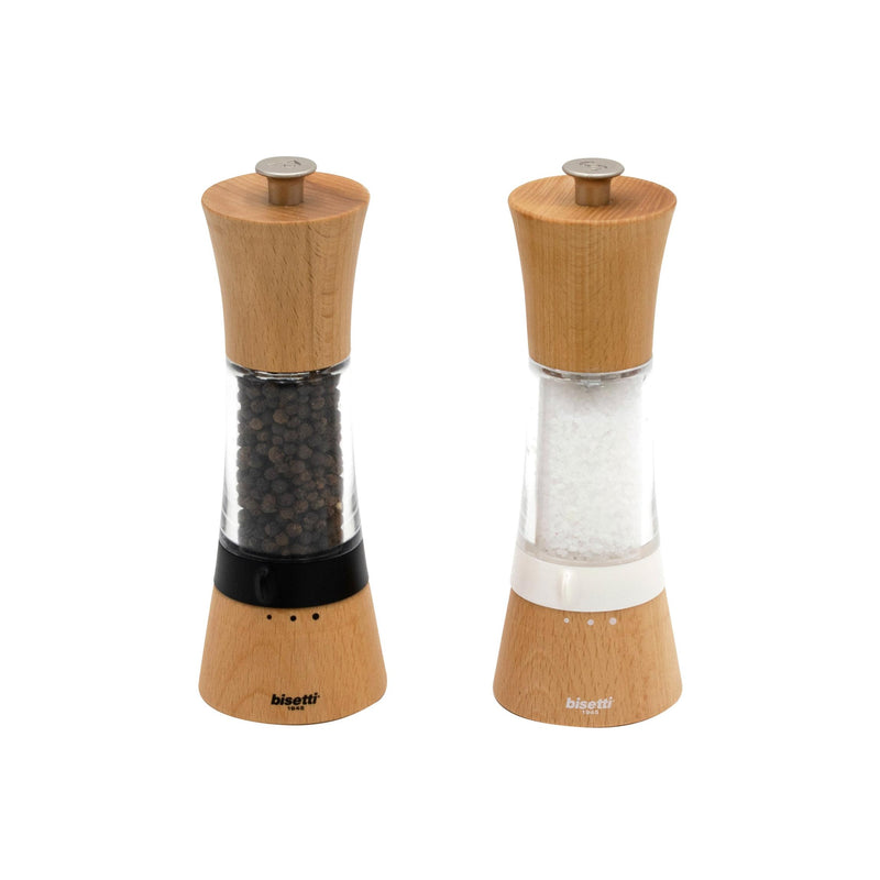 Fixation Au Moulin À Sel Et Poivre : Tête De Corps Acrylique Et Plinthe Naturel 18 Cm