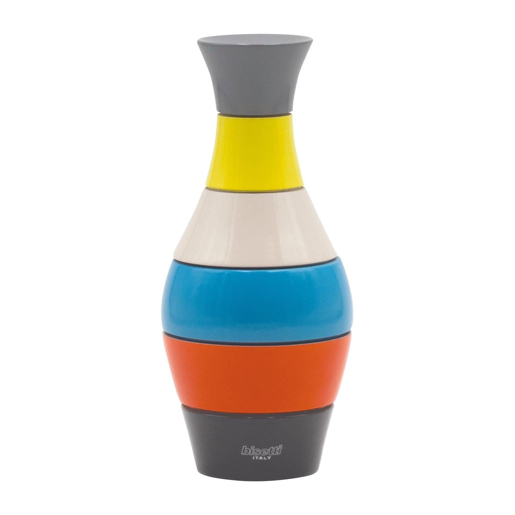 «Vaso» Spice Mill in Multicolour Lacquered Beech