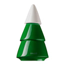Moulin À Épices « Sapin De Noël » En Hêtre Peint En Vert Avec Une Pointe Blanche