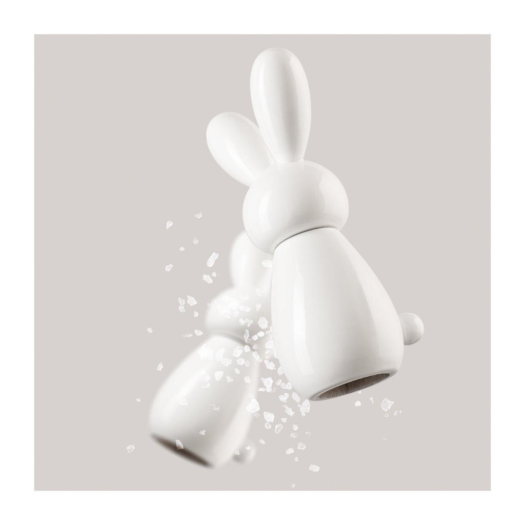 "Bunny" Spice Mill In Lacquered Beech - White
