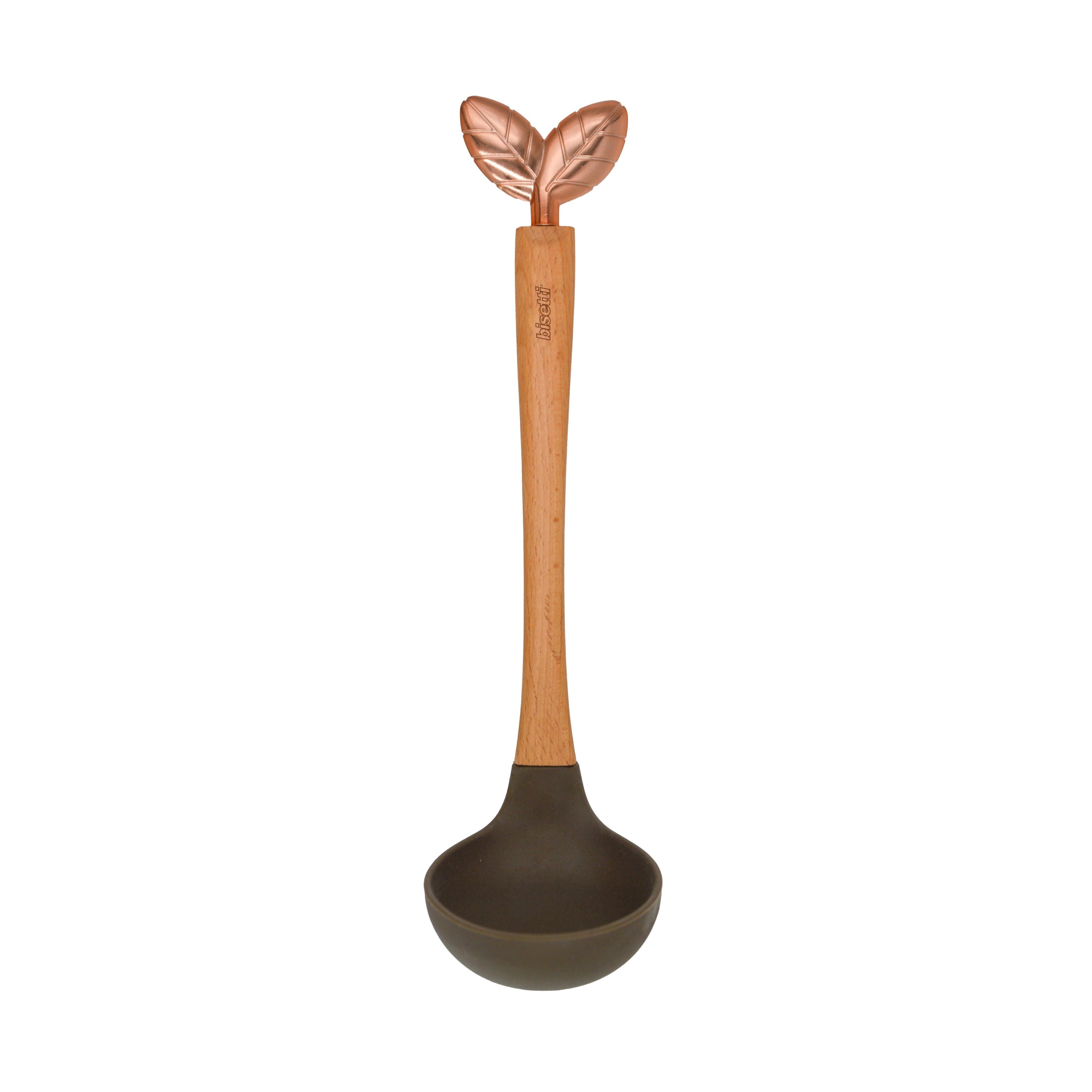 "Printemps D'Or" Silicone Ladle With Natural Beech Handle