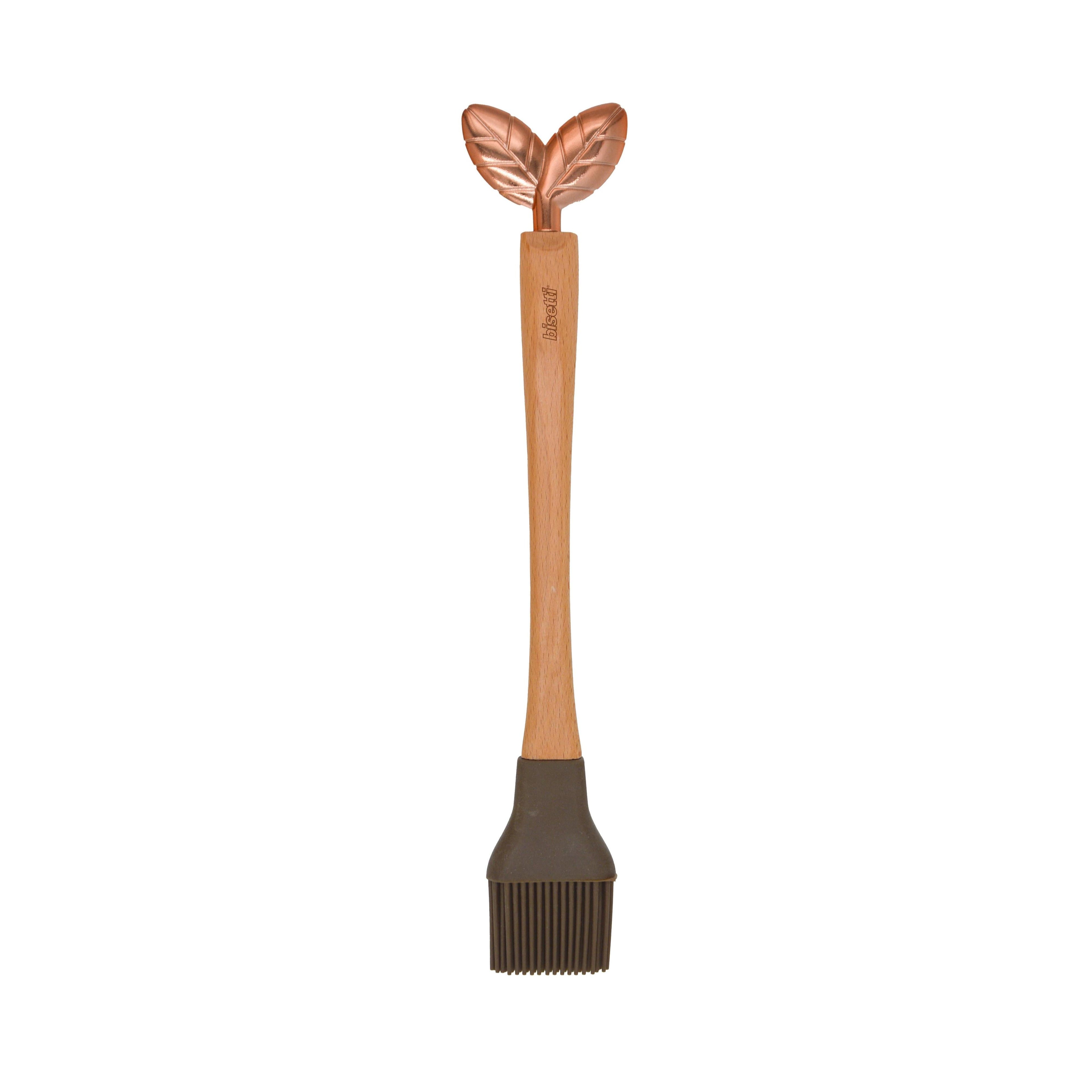 Silicone Brush "Printemps D'Or" With A Natural Beechwood Handle