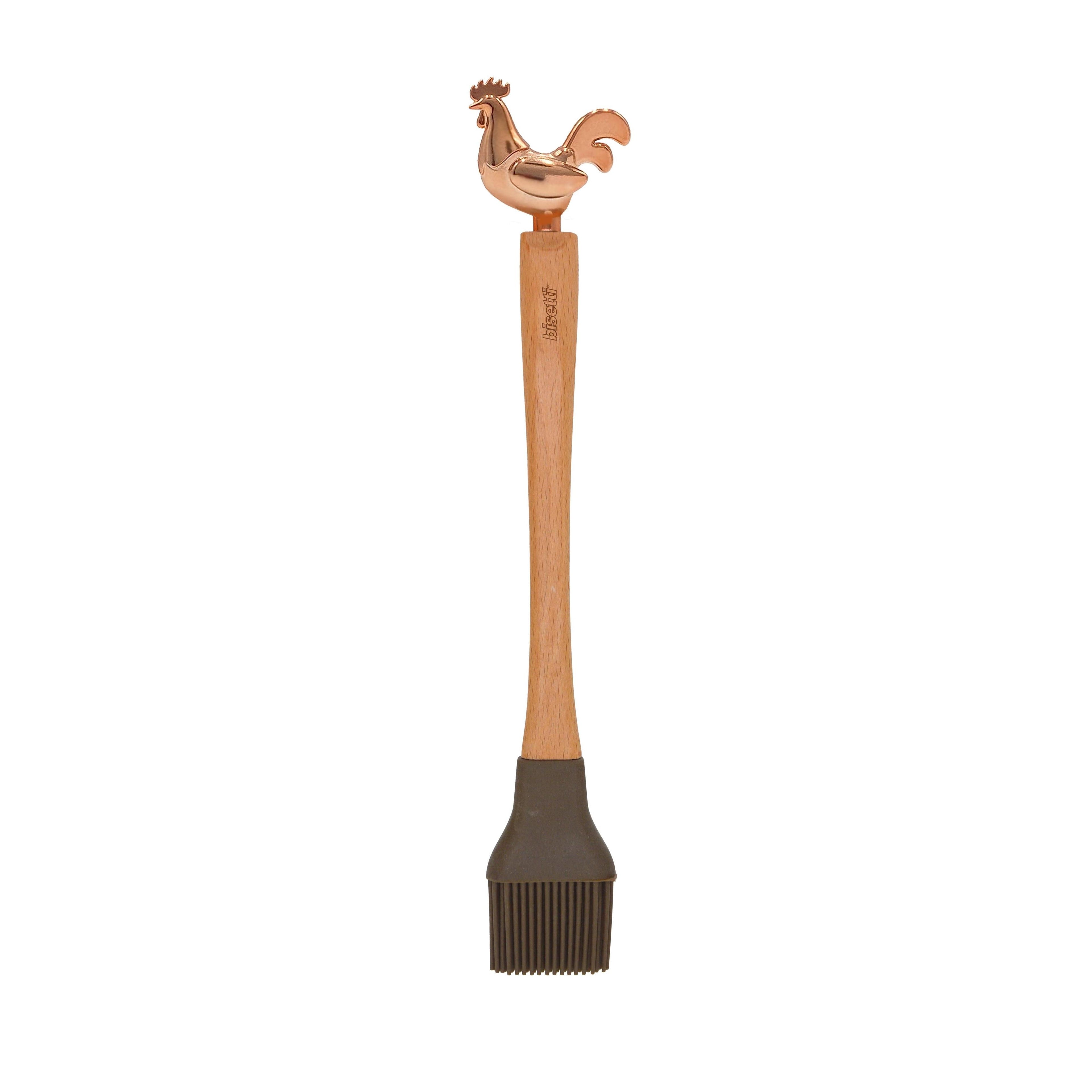 Silicone « Cocorico » Brush with a Natural Beech Wood Handle