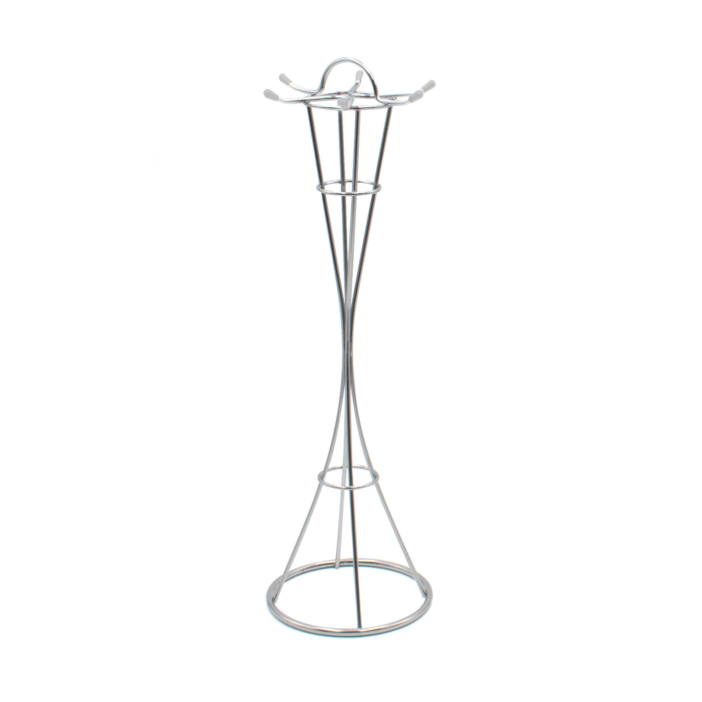 Ensemble De 6 Ustensiles De Cuisine En Silicone Blanc Pierre Avec Support Métallique.