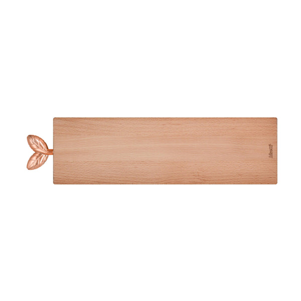 « Printemps D’Or » Planche De Salami De Hêtre Huilé Naturel 40X11X2 Cm