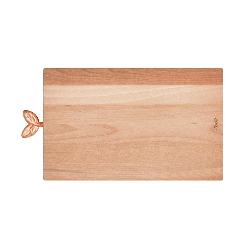 « Printemps D’Or » Planche À Découper En Hêtre Huilé Naturel 40X23X2 Cm