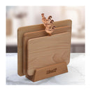 Ensemble De 3 Planches À Découper « Cocorico » En Hêtre Naturel Avec Base