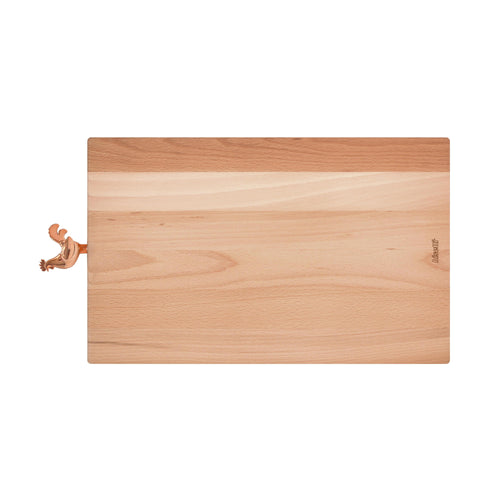 Planche À Découper « Cocorico » En Hêtre Huilé Naturel 40X23X2 Cm