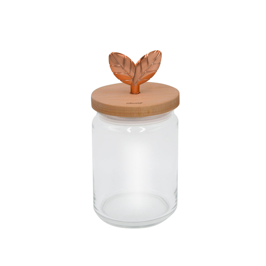 Glass Jar "Printemps D'Or" 1000Cc With Naturally Oiled Beech Wood Stopper