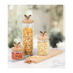 Glass Jar "Printemps D'Or" 1000Cc With Naturally Oiled Beech Wood Stopper