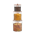 Stonerose
Three Airtight Jars
Space-Saving and Stackable
Acrylic Material
Rose Gold Colour
Gift Box