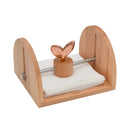 Porte-Serviettes « Printemps D’Or » En Hêtre Huilé Naturel 20X18X12 Cm