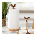"Printemps D'Or" Natural Oiled Beech Wood Toilet Roll Holder 15 X H.31 Cm