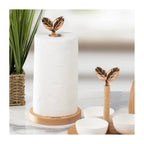 "Printemps D'Or" Natural Oiled Beech Wood Toilet Roll Holder 15 X H.31 Cm