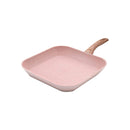 Poêle Grillée - Stonerose - 28X28 Cm Avec Manche En Bois