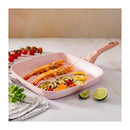 Poêle Grillée - Stonerose - 28X28 Cm Avec Manche En Bois