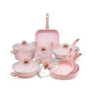 Batterie 13 Pièces. Le Design « Stonerose » Travaille En Bois Rose Naturel