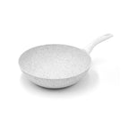 Wok/Pasta Saucer Ø 28 Cm Natural White Wood Handle "Stonewhite"