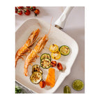"Stonewhite" Grill Handle 28X28 Cm White Wood Effect