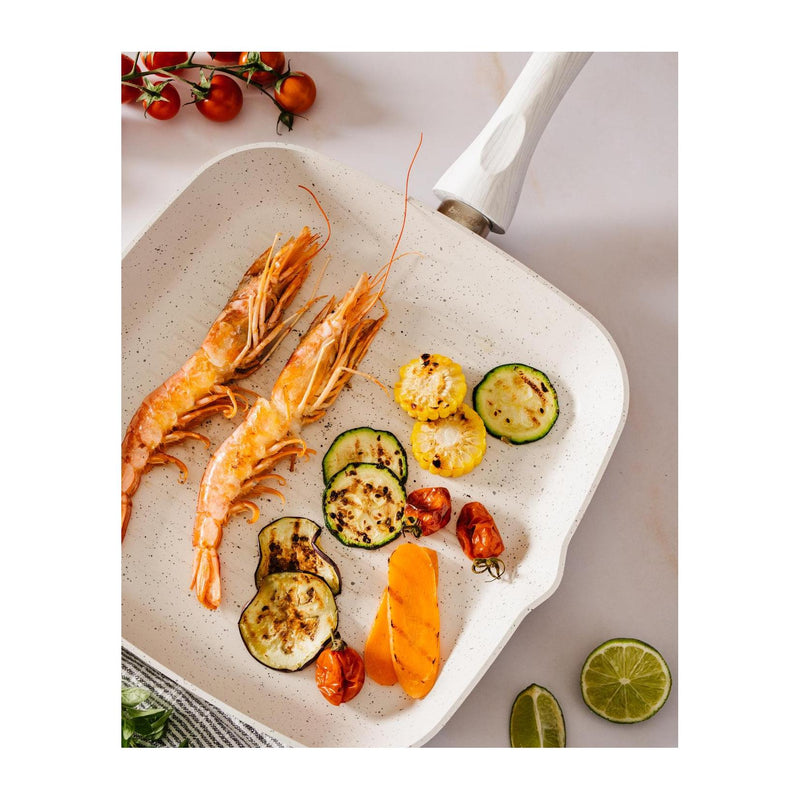 Poignée À Grill « Stonewhite » 28X28 Cm Effet Bois Blanc