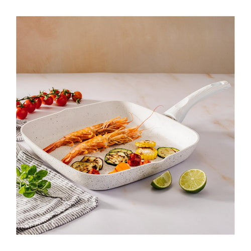 Poignée À Grill « Stonewhite » 28X28 Cm Effet Bois Blanc