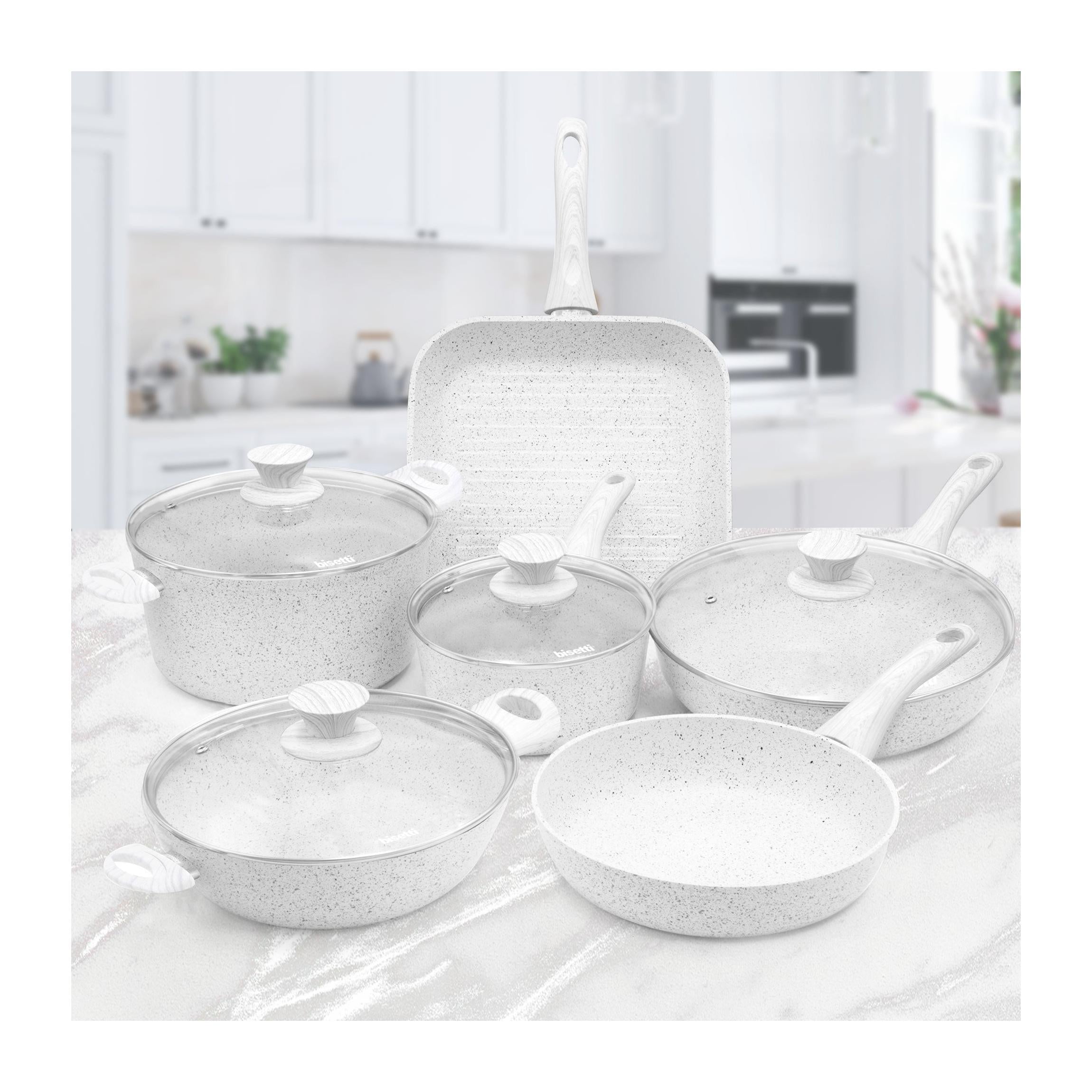 10-Piece Cookware Set - Stonewhite