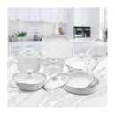 Batterie 13 Pièces. Poignée Effet Bois Blanc « Stonewhite »