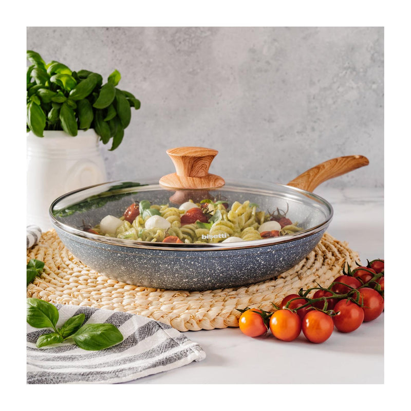 Poêle Ø 28 Cm « Pierre Gourmet » Avec Poignée En Bois