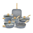 Batterie 10 Pièces. « Pierre Gourmet » Manipule Design Bois Naturel