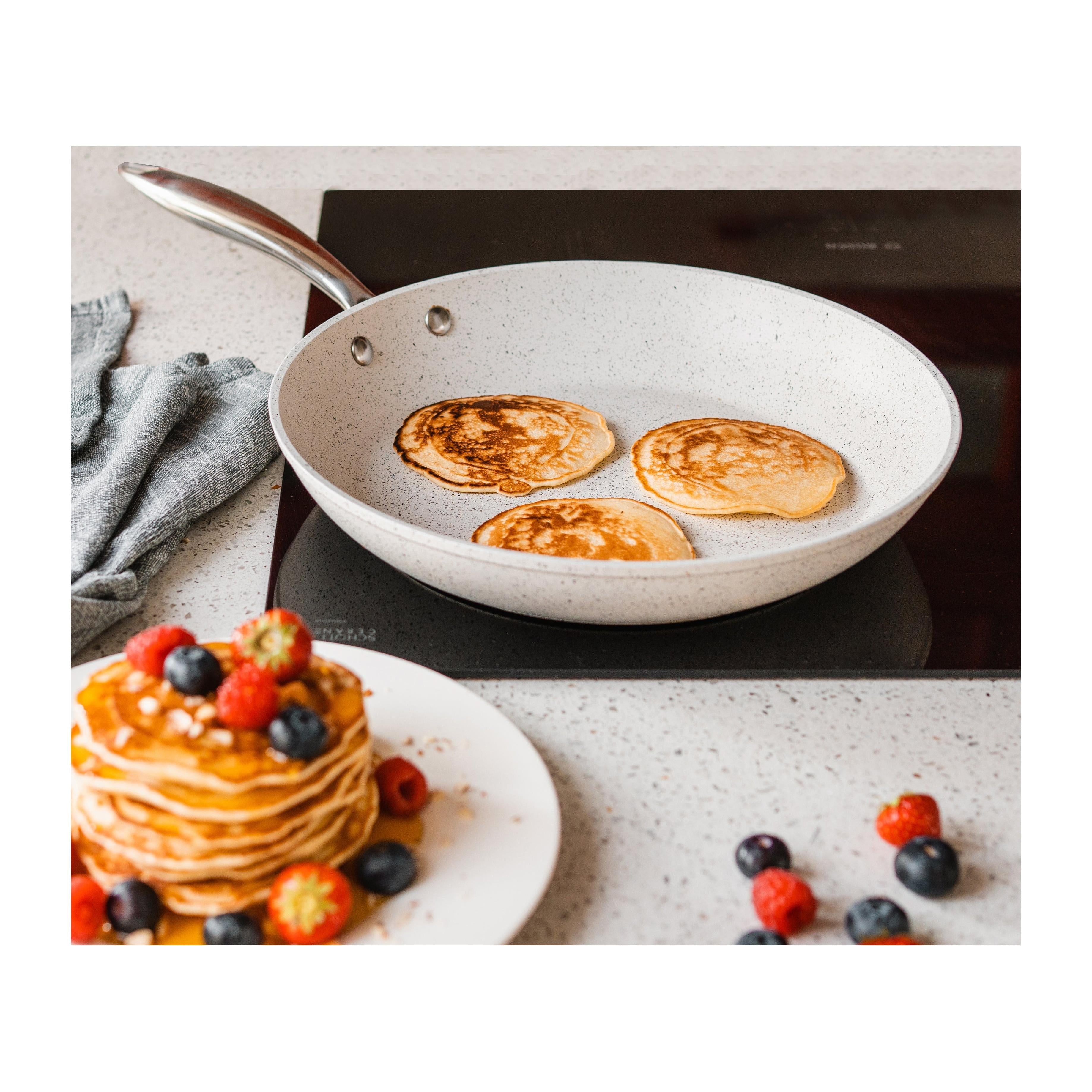13-Piece Cookware Set - Stonewhite - Steel Handles