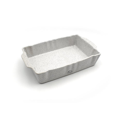 Grand Plat Rectangulaire 34X22X7 Cm En Grès À Haute Résistance Stonewhite