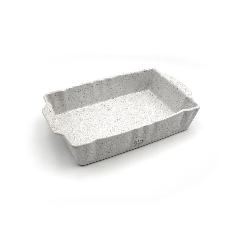 Grand Plat Rectangulaire 34X22X7 Cm En Grès À Haute Résistance Stonewhite