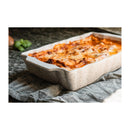 Ensemble N° 2 Plats De Cuisson Rectangulaires (Moyens Et Grands) Grès Haute Résistance Stonewhite