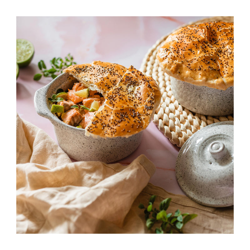 Set 2 Pièces. Mini Cocotte 14,5X13X6 Cm Grès À Haute Résistance Stonewhite