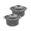Set 2 Pièces. Pierre Gourmet Mini Cocotte En Grès Haute Résistance