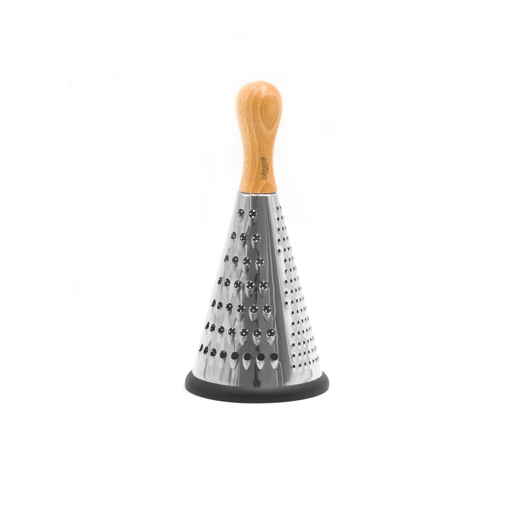 Multifunction Conical Grater In Stainless Steel / Natural Varnished Beech 24 Cm - Small