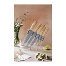 Ensemble De 5 Couteaux Pierre Gourmet - Poignées En Bois Naturel