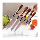 Jeu De 5 Couteaux Stonerose - Manches À Finition Or Rose