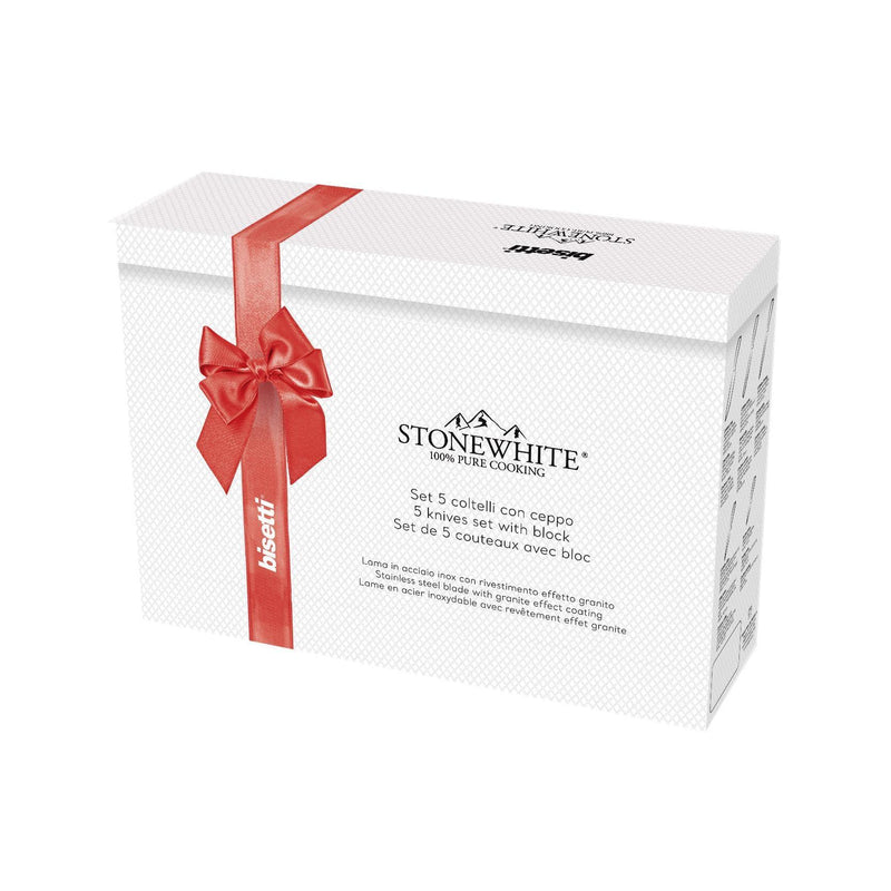 Ensemble De 5 Couteaux Stonewhite - Poignées En Bois Blanc