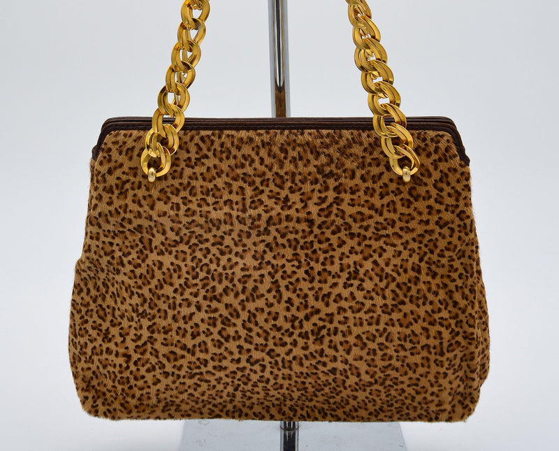 Bottega Veneta Vintage Leopard Hair Bag